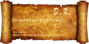 Drechsler Klára névjegykártya